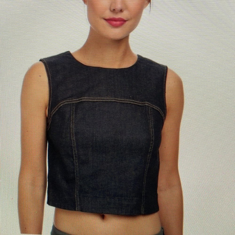 7 for all Mankind Denim crop top S